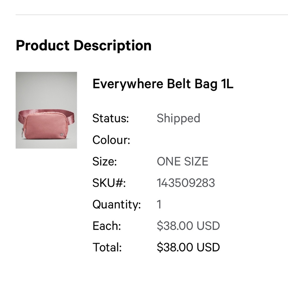 Lululemon belt bag NWT